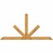Ekena Millwork Saratoga Rough Sawn Timber Gable Bracket, Western Red Cedar, 108"W x 54"H x 2"D x 6"F, 12/12 Pitch GBW108X54X0206SAR00RWR - alternate 1